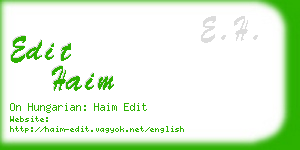 edit haim business card